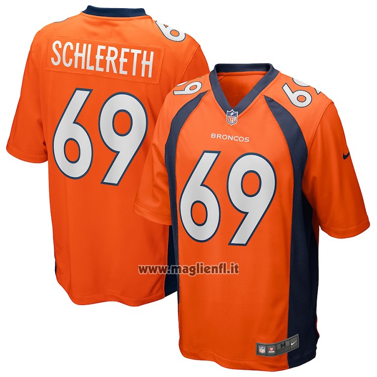 Maglia NFL Game Denver Broncos Mark Schlereth Retired Arancione